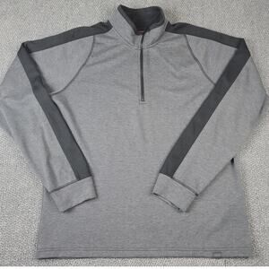 Hawke & Co Sweatshirt Men's Large Grey Pullover 1/2 Zip Performance Mock Neck